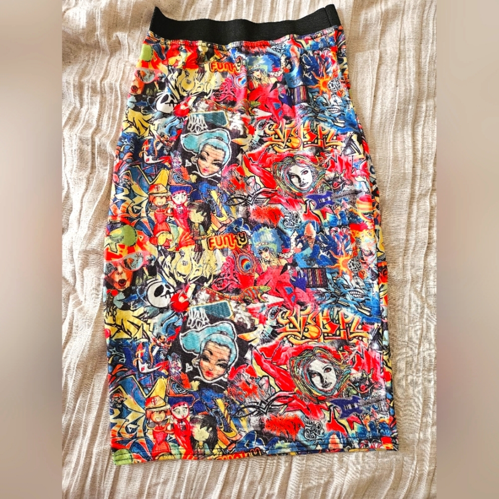 Graphic print skirt